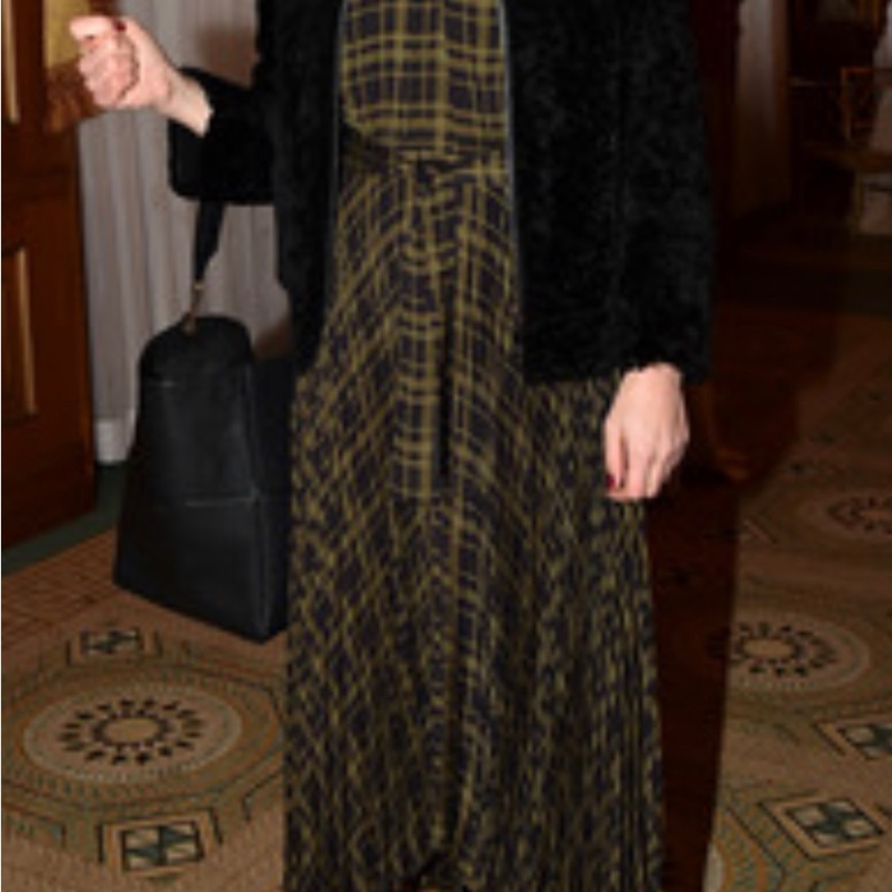 Proenza shouler printed green dress king sleeve